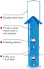 Perkys Pet Blue Metal Tube Feeder 6 Ports Bird 18in