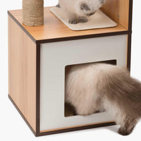 Catit Vesper V-Box - Walnut - Small - 37 x 37 x 72.5 cm (SALE 25% OFF)
