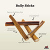 Redbarn Bully Stick Dog 3pk 7in