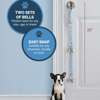 PoochieBells® The Original Dog Doorbell Solid Colors Collection Pewter Grey 25"