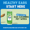 TropiClean Mild Coconut Dog & Cat Ear Cleaning Wipes 50ct