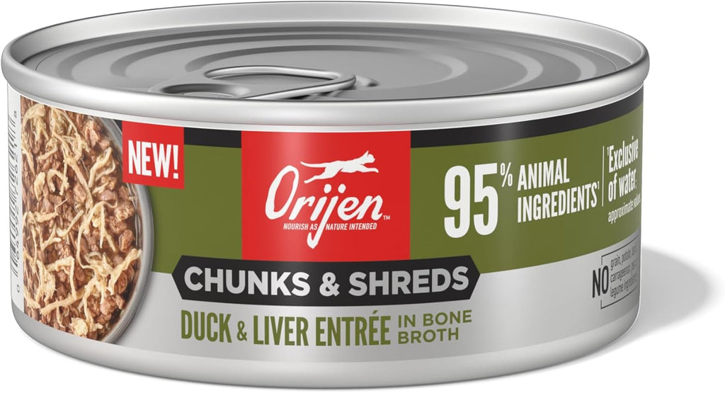 Orijen Chunks & Shreds Duck & Liver Entree 5.5 oz (NEW)