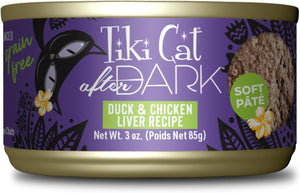 Tiki Cat® After Dark™ Pâté Duck & Chicken Liver Wet Cat Food 3 oz