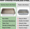 ALL FOR PAWS Go Fresh Stainless Steel Litter Pan