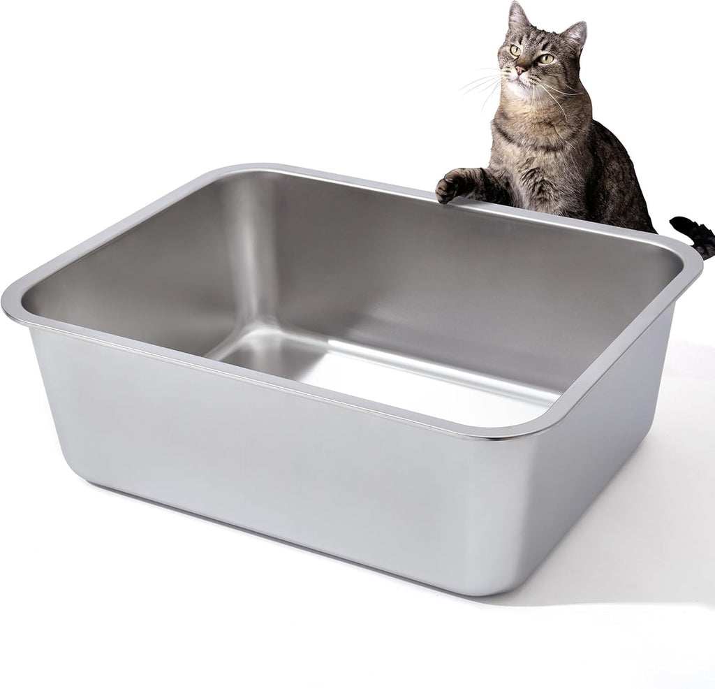 ALL FOR PAWS Go Fresh Stainless Steel Litter Pan