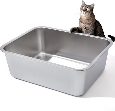 ALL FOR PAWS Go Fresh Stainless Steel Litter Pan