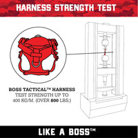 Boss Dog® Boss Tactical™ Black Harness with Boss Clips