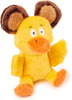 goDog® Silent Squeak™ Flips Duck Bear Small Dog Toy