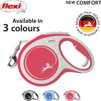 Flexi Vario Lead - Comfort 5 Meter Tape Red