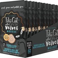 Tiki Cat® After Dark® Velvet Mousse™ Chicken & Quail Egg Recipe in Chicken Broth Wet Cat Food 2.8oz