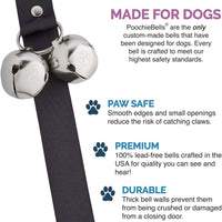 PoochieBells® The Original Dog Doorbell Solid Colors Collection Pewter Grey 25"