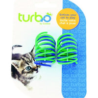 Turbo Plastic Coil Cat Toy, Multi-Colour, 4 Pack