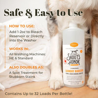 Skouts Laundry Booster - Stain and Odor Removal Additive 32 oz