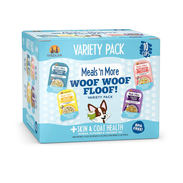 Weruva Meals 'n More  Woof Woof Floof! Skin & Coat Health Variety Pack