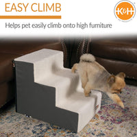 K&H Pet Products™ Pet Stair Steps Fleece 4 Stair Gray