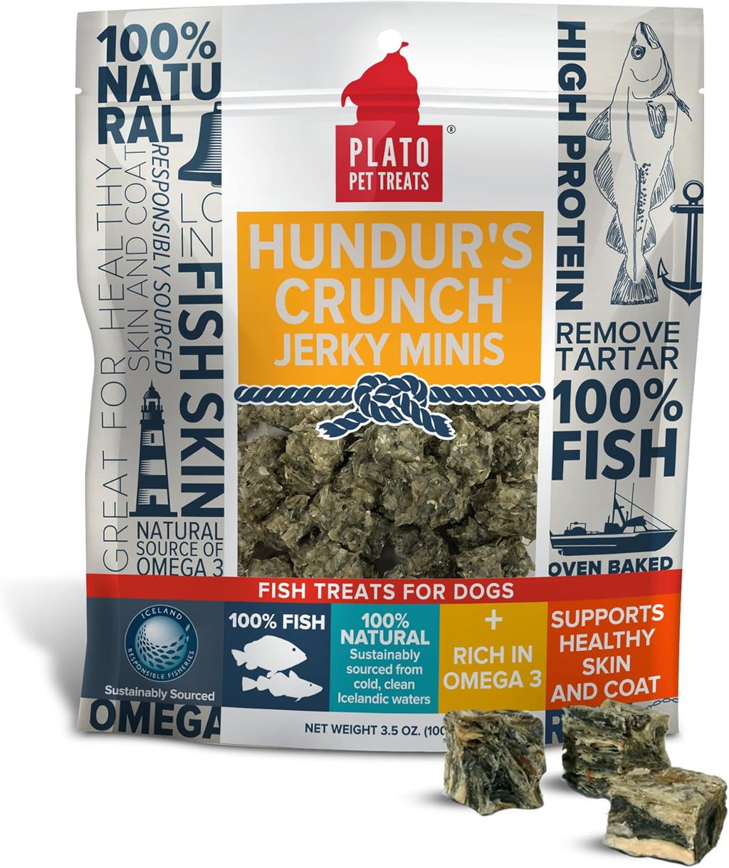 Plato Pet Treats Hundur's Crunch Jerky Minis