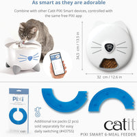 Catit PIXI Smart 6-Meal Feeder with Stainless Steel Tray (NEW) SALE