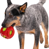 goDog® HOLIDAY Cage Ball with Furballz Dog Toy