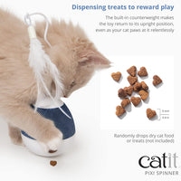 Catit PIXI Spinner Electronic Cat Toy - White & Blue