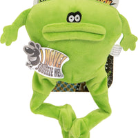 goDog® Action Plush™ Green Frog with Chew Guard Technology™ Animated Squeaker Dog Toy