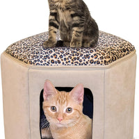 K&H Pet Products™ Kitty Sleephouse™ (non-heated) Tan & Leopard  SALE