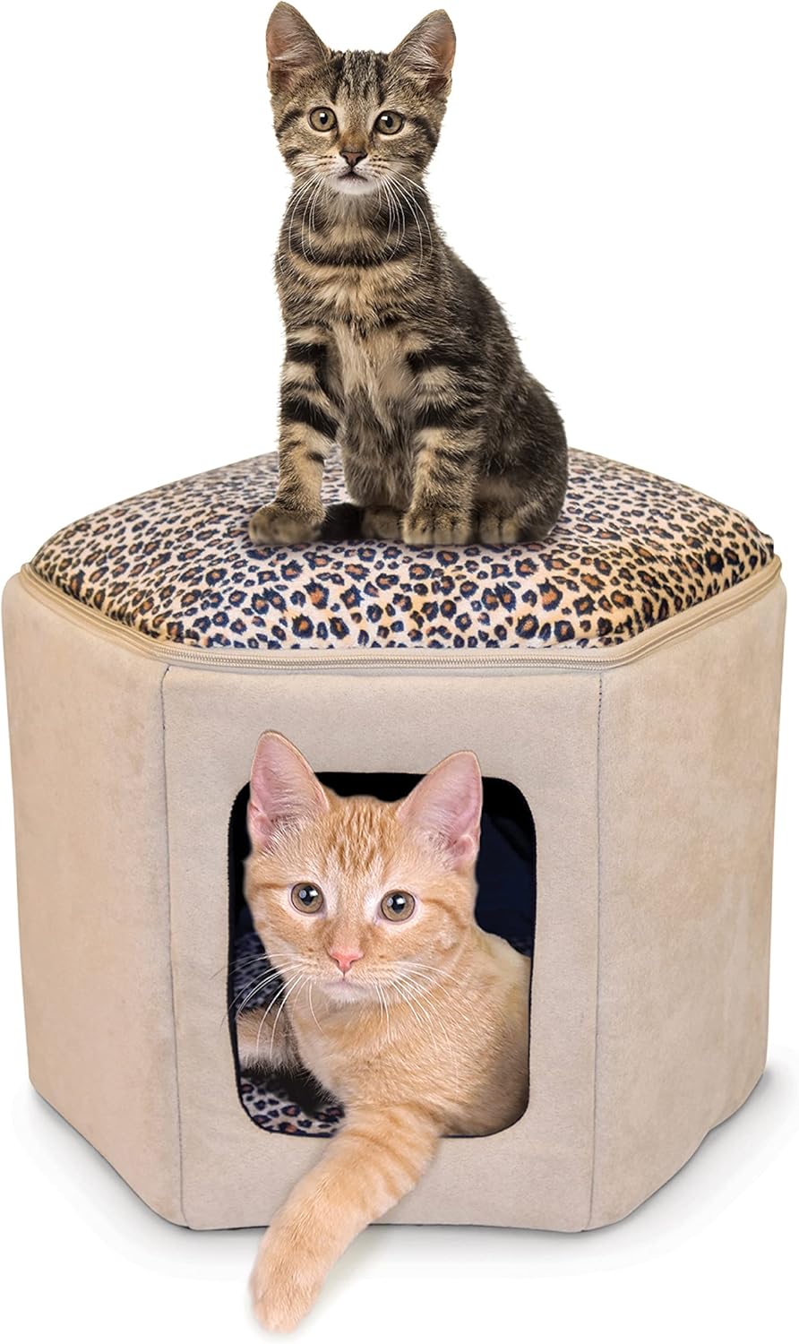 K&H Pet Products™ Kitty Sleephouse™ (non-heated) Tan & Leopard  SALE