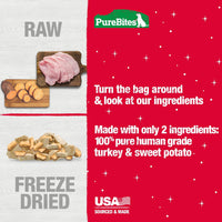 PureBites® HOLIDAY Turkey & Sweet Potato Freeze-Dried Dog Treat 71 gm