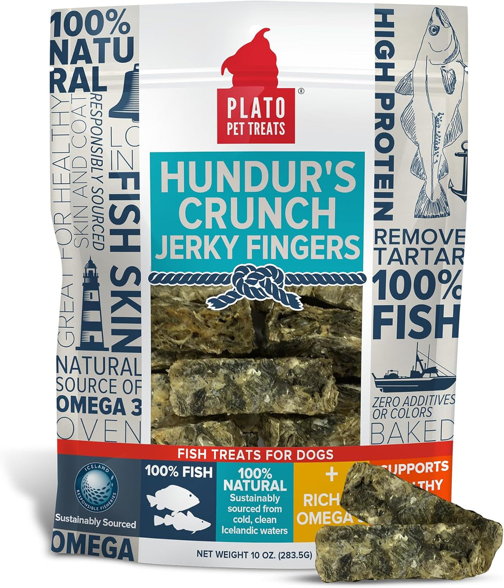 Plato Pet Treats Hundur's Crunch Jerky Fingers