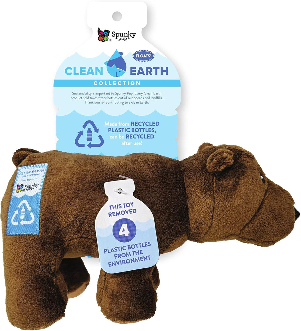 Spunky Pup® Clean Earth Plush Bear Small Dog Toy