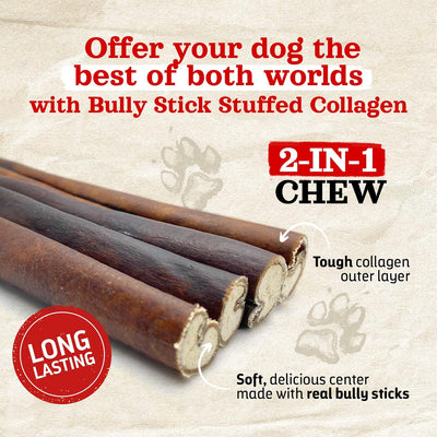 Natural Farm Pet Jumbo Bully-Stuffed Collagen Stick
