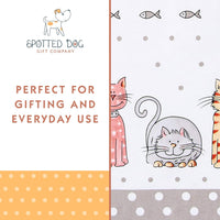 Spotted Dog Tea Towel - Happy Cats Set of 2 SALE
