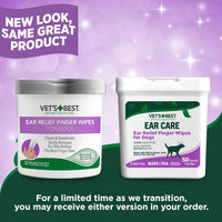 Vets Best, Ear Relief Finger Wipes For Dogs 50ct