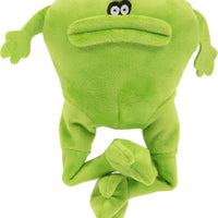 goDog® Action Plush™ Green Frog with Chew Guard Technology™ Animated Squeaker Dog Toy