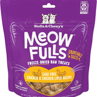 Stella & Chewy's® Meowfulls™ Cage-Free Chicken & Chicken Liver Recipe Freeze-Dried Raw Cat Treats 1.5oz