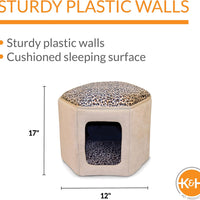 K&H Pet Products™ Kitty Sleephouse™ (non-heated) Tan & Leopard  SALE