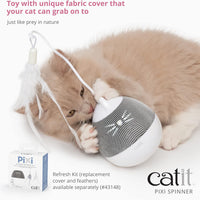 Catit PIXI Spinner Electronic Cat Toy - White & Blue