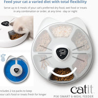 Catit PIXI Smart 6-Meal Feeder with Stainless Steel Tray (NEW) SALE