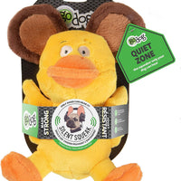 goDog® Silent Squeak™ Flips Duck Bear Small Dog Toy