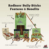 Redbarn Bully Stick Dog 3pk 7in
