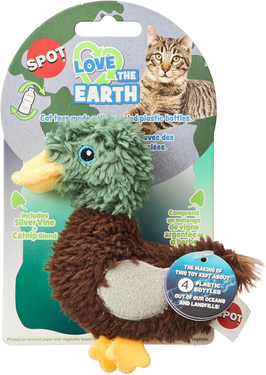 SPOT® Love The Earth Barnyard Bird Assorted 4" Cat Toy