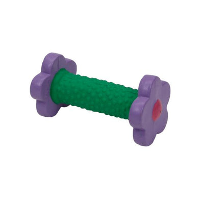 Li'l Pals Latex Flower Dumbbell Dog 4in