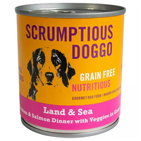 SCRUMPTIOUS DOGGO Chicken Salmon & Veggie Dinner in Gravy 255g