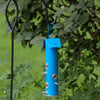 Perkys Pet Blue Metal Tube Feeder 6 Ports Bird 18in