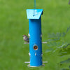 Perkys Pet Blue Metal Tube Feeder 6 Ports Bird 18in
