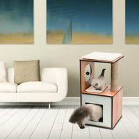 Catit Vesper V-Box - Walnut - Small - 37 x 37 x 72.5 cm (SALE 25% OFF)