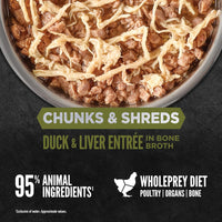 Orijen Chunks & Shreds Duck & Liver Entree 5.5 oz (NEW)