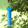 Perkys Pet Blue Metal Tube Feeder 6 Ports Bird 18in