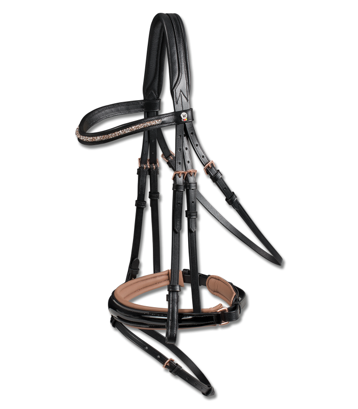 Waldhausen X-Line Patent Leather Bridle Rosewood