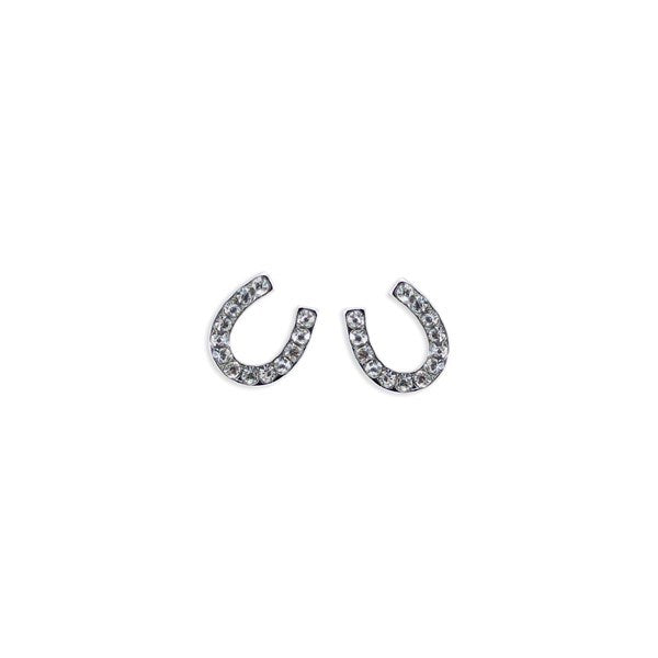 Chelsea Horse Shoe Earring Crystal Stud (NEW)