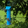 Perkys Pet Blue Metal Tube Feeder 6 Ports Bird 18in